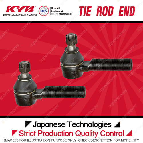 2 x KYB Front Tie Rod Ends for Toyota Landcruiser FJA300R SUV 4WD 2021-2025