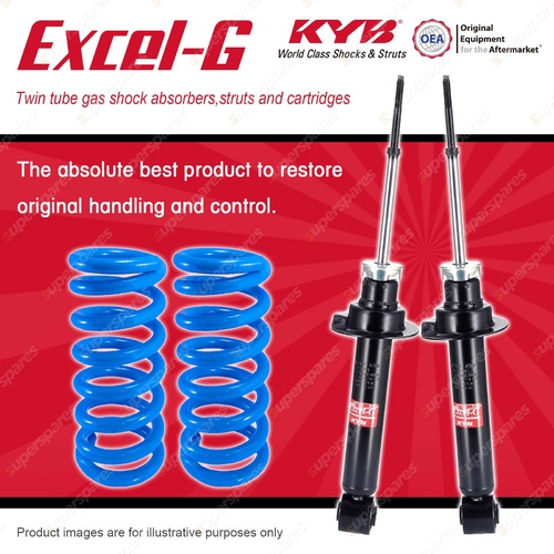 Front KYB EXCEL-G Shocks HD Raised Coil Springs for MITSUBISHI Pajero NM
