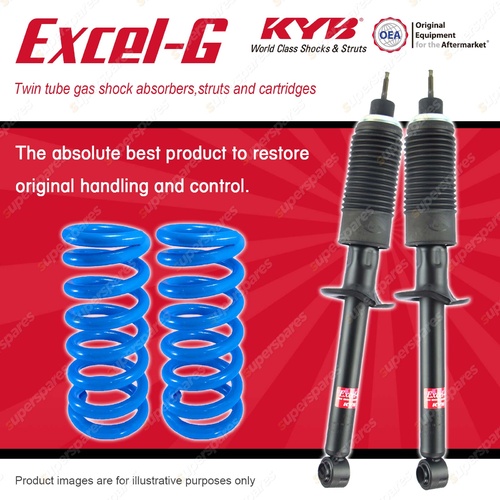 Rear KYB EXCEL-G Shocks Raised Coil Springs for NISSAN 200B Skyline C210