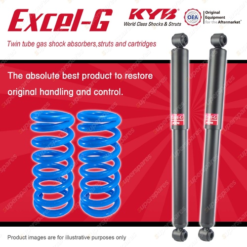 Rear KYB EXCEL-G Shocks Raised Coil Springs for HOLDEN Commodore VR VS