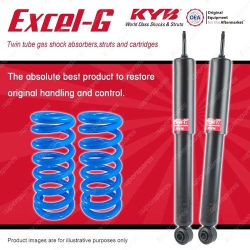Rear KYB EXCEL-G Shocks Raised Coil Springs for MITSUBISHI Pajero NH NJ NK NL