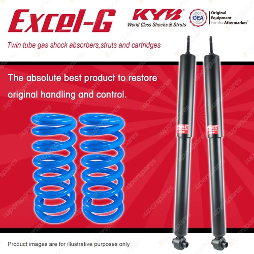 Rear KYB EXCEL-G Shocks Raised Coil Springs for HOLDEN Statesman VQ VR VS
