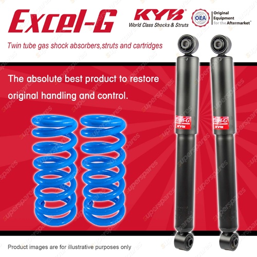 Rear KYB EXCEL-G Shocks Raised Coil Springs for VOLKSWAGEN Transporter T5