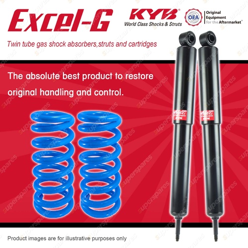 Rear KYB EXCEL-G Shocks Raised Coil Springs for LAND ROVER Defender 110 130