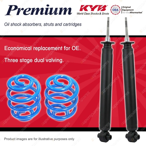 Rear KYB PREMIUM Shocks Sport Low Coil Springs for PEUGEOT 406 LFY P8C RFV