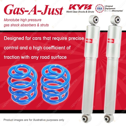 Rear KYB GAS-A-JUST Shock Absorbers + Super Low Coil Springs for FORD Falcon FG