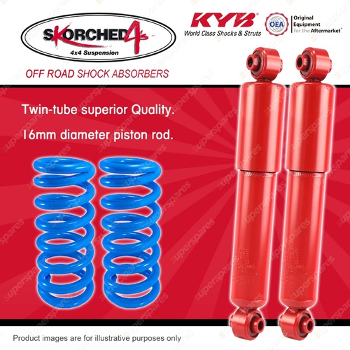 Rear KYB SKORCHED 4'S Shocks HD Raised Coil Springs for NISSAN Pathfinder R51