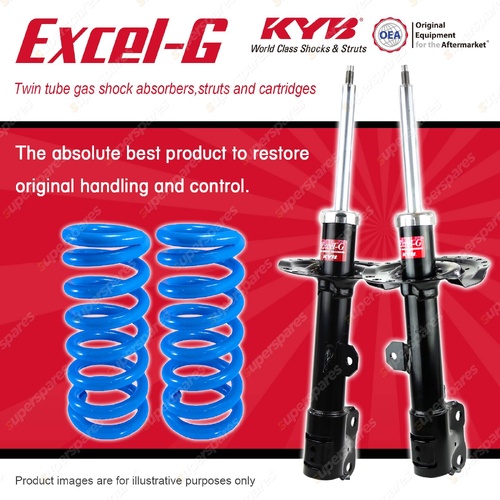 Front KYB Excel-G Shock Absorbers Raised Coil for Mitsubishi Outlander ZJ 12-13