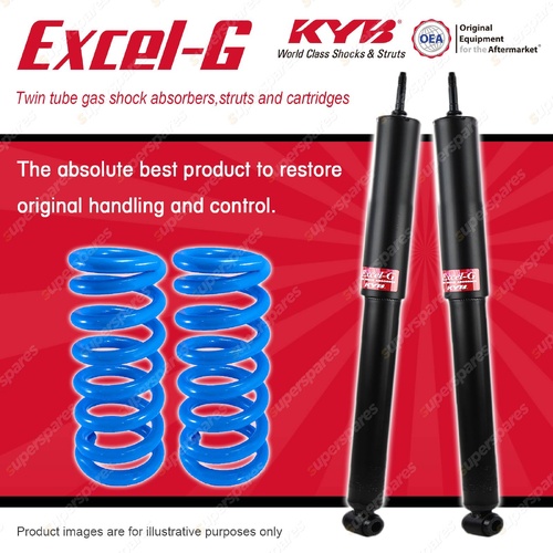 Rear KYB Excel-G Shock Absorbers Raised Coil for Toyota RAV 4 SXA10R 1998-2000