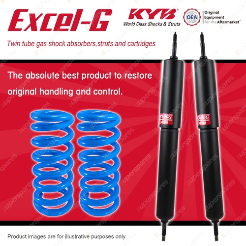 Front KYB Excel-G Shocks HD Raised Coil for Toyota Landcruiser FZJ HZJ 78 79