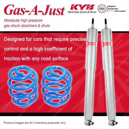 Rear KYB Gas-A-Just Shock Absorbers Sport Low Coil for Holden Calibra YE 95-98