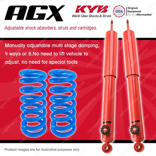 Front KYB AGX Shock Absorbers Raised Coil for Ford Fairlane AU Sedan 1999-2000