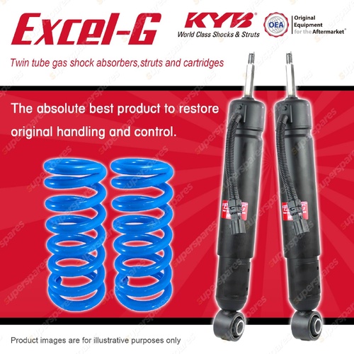 Rear KYB Excel-G Shock Absorbers Raised Coil for Toyota Landcruiser Prado KDJ150