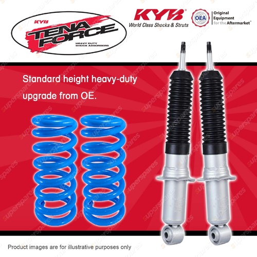 Front KYB Tena Force Shocks Raised Coil for Holden Rodeo RA Excl Hi-Rider Susp