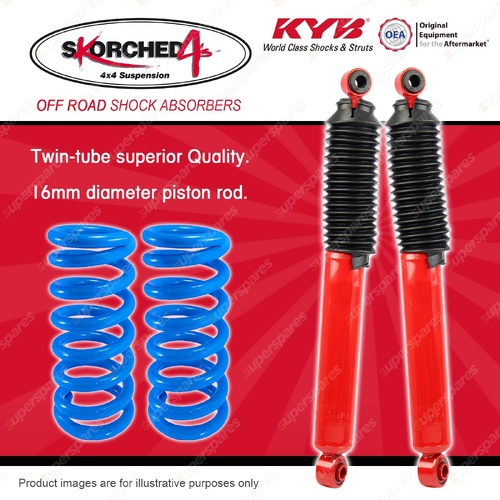 Rear KYB Skorched 4's Shock Absorber Raised Coil for Mitsubishi Challenger PB PC
