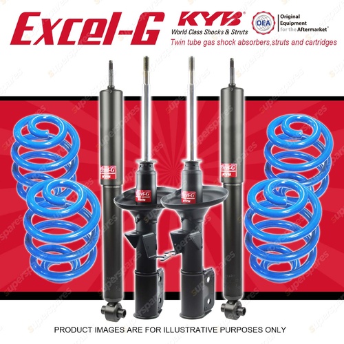 4x KYB EXCEL-G Shocks + Sport Low Coil Springs for HOLDEN Commodore VX 5.7 V8