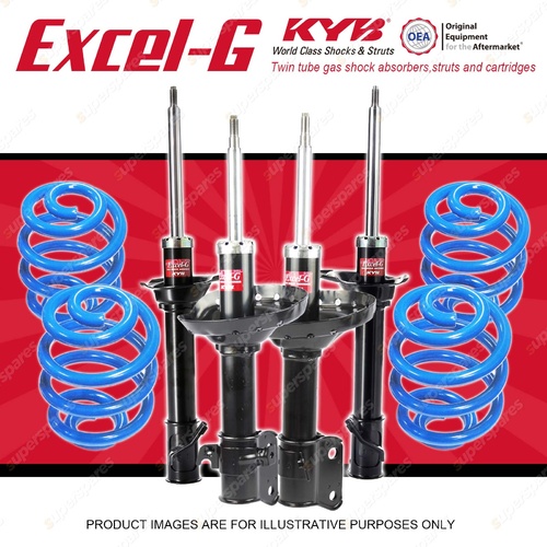 4x KYB EXCEL-G Shocks + Super Low Coil Springs for SUBARU Forester SG9 05-08