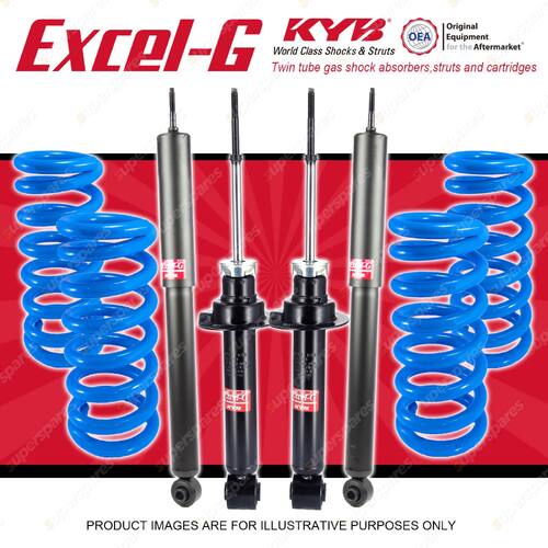 4x KYB EXCEL-G Shock Absorbers + STD Coil Springs for MITSUBISHI Pajero NM