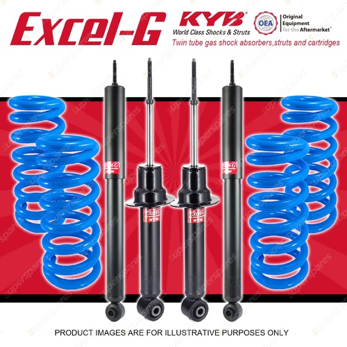 4x KYB EXCEL-G Shock Absorbers + HD Raised Coil Springs for MITSUBISHI Pajero NW