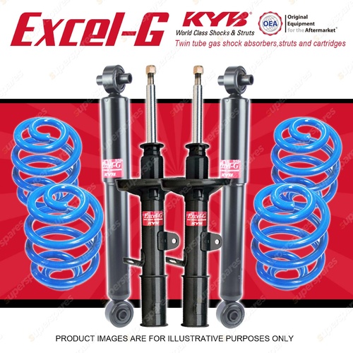 4x KYB EXCEL-G Shock Absorbers + Sport Low Coil Springs for MITSUBISHI Colt RA
