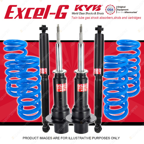 4x KYB Excel-G Shocks + Raised Coil Springs for Jeep Cherokee KJ 2001-2008