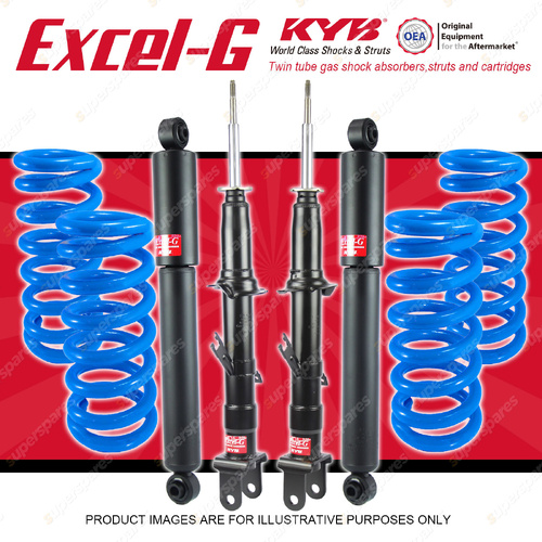 4x KYB Excel-G Shocks + Raised Coil Springs for Ford Territory SX RWD 2004-2005