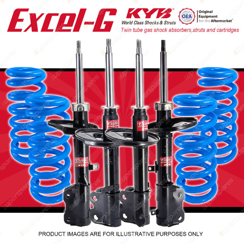 4x KYB Excel-G Shocks + STD Coil Springs for Toyota Corolla AE112 1998-2001
