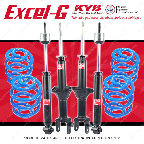 4x KYB Excel-G Shocks+Sport Low Coil Springs for Ford Falcon EF Sedan 1994-1996