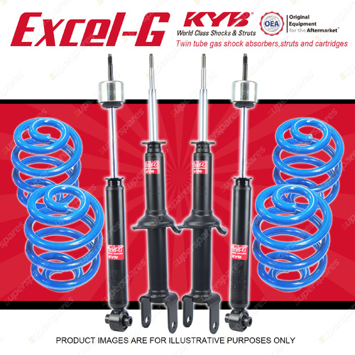 4x KYB Excel-G Shocks+Sport Low Coil Springs for Ford Falcon EA Sedan 1988-1991