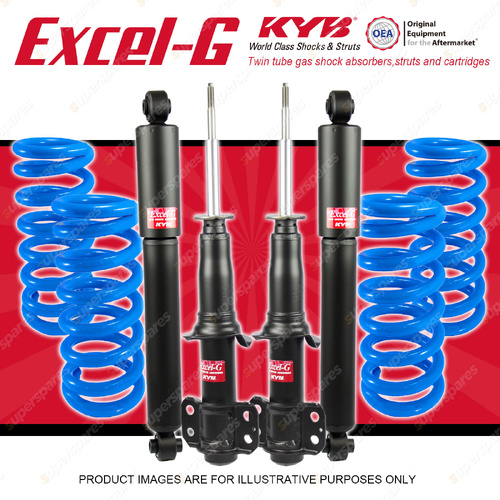 4x KYB Excel-G Shocks + Raised Coil Springs for Ford Territory SX SY AWD 04-05