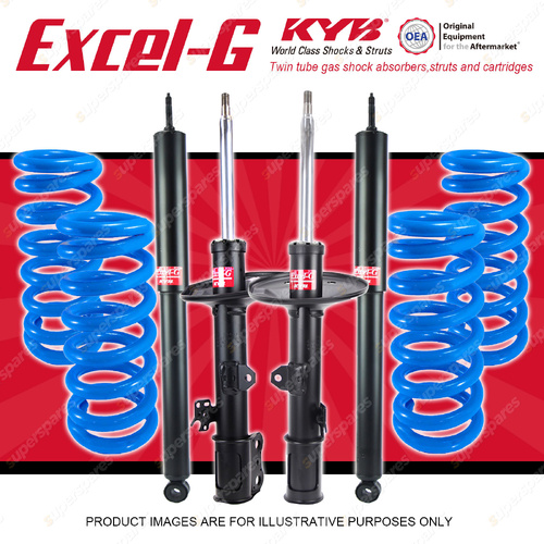 4x KYB Excel-G Shocks + Raised Coil Springs for Toyota RAV 4 ACA 20 21 22 23