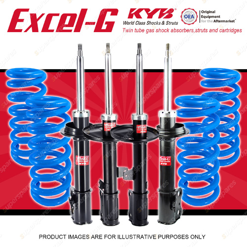 4x KYB Excel-G Shocks + Raised Coil Springs for Toyota Camry VDV10 1993-1995