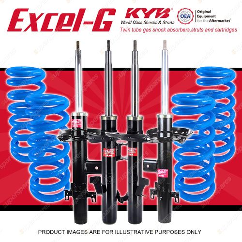 4x KYB Excel-G Shocks + Raised Coil Springs for Land Rover Freelander 2
