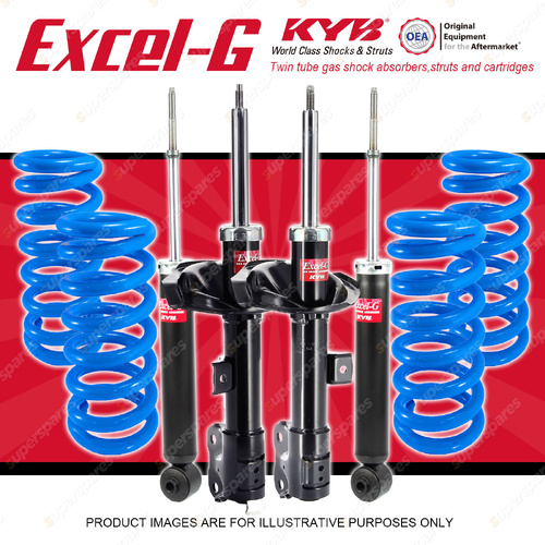 4x KYB Excel-G Shocks + Raised Coil Springs for Mitsubishi Outlander ZG 05-09