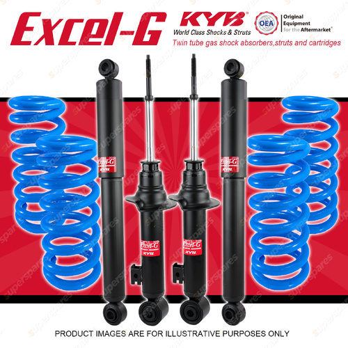 KYB Excel-G Shocks Raised HD Coil Springs for Mitsubishi Challenger PB PC 09-On