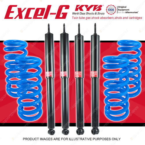 4x KYB Excel-G Shocks + Raised Coil Springs for Holden Commodore VB VC VH Sedan