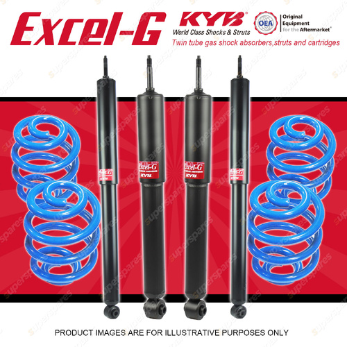 4x KYB Excel-G Shocks + Super Low Coil Springs for Holden Gemini TC 1977-1978