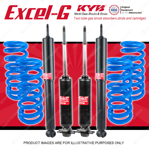 4x KYB Excel-G Shocks + Raised Coil Springs for Holden HJ HQ HX 1971-1977