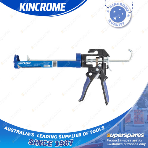 Kincrome Heavy Duty Caulking Gun 230mm - Steel Skeleton Frame Ergonomic TPR Grip