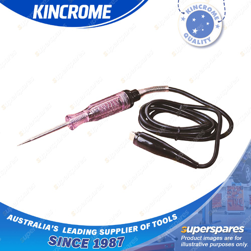 Kincrome Heavy Duty Automotive Circuit Tester 6-24V - with 1.5m Cable and Clip