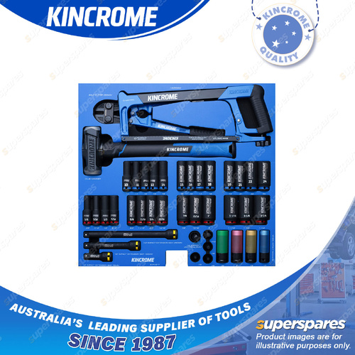 42 Pcs of Kincrome Upright Truck Box Impact Sockets & Accessories EVA Tray