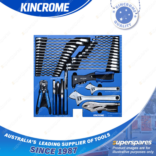 35 Pcs of Kincrome Truck Box Gear Spanner Plier Wrench Stripper Riveter EVA Tray