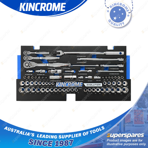 68 Pcs of Kincrome Evolution Square Drive Sockets & Accessories EVA Tray