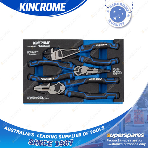 3 Pcs of Kincrome Pliers Kit EVA Tray - Suits Evolution 26" Deep Tool Chests