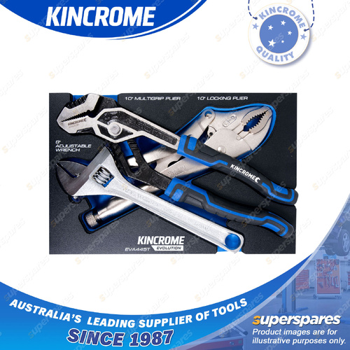 3 Pcs of Kincrome Pliers & Wrench EVA Tray - Suit Evolution 26" Deep Tool Chests