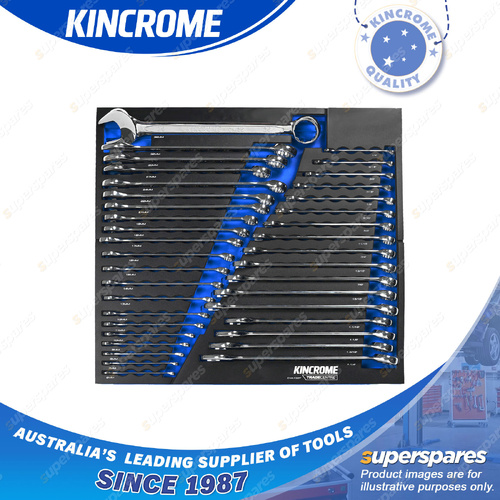 38 Pcs of Kincrome Trade Centre Combination Spanners EVA Tray Metric & Imperial