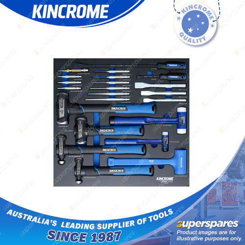 22 Pcs of Kincrome Trade Centre Striking & Prying EVA Tray Hammer Punche Chisel