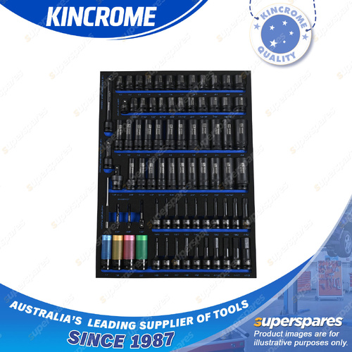 78 Pcs of Kincrome Tool Armour LOK-ON Impact Sockets & Accessories EVA Tray