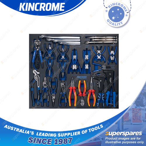 35 Pcs of Kincrome Tool Armour Tool Trolley Pliers & Wrenches EVA Tray