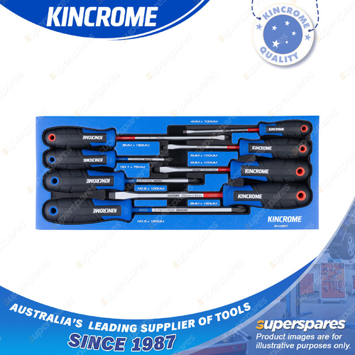 8 Pcs of Kincrome Truck Box Torquemaster Blade & Phillips Screwdrivers EVA Tray
